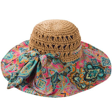 chapeau paille et tissu